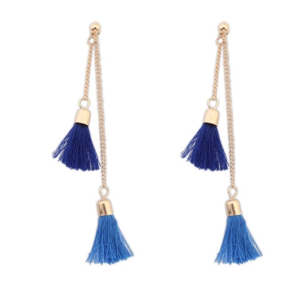 Double Tassel Earrings - Picture 6 of 8